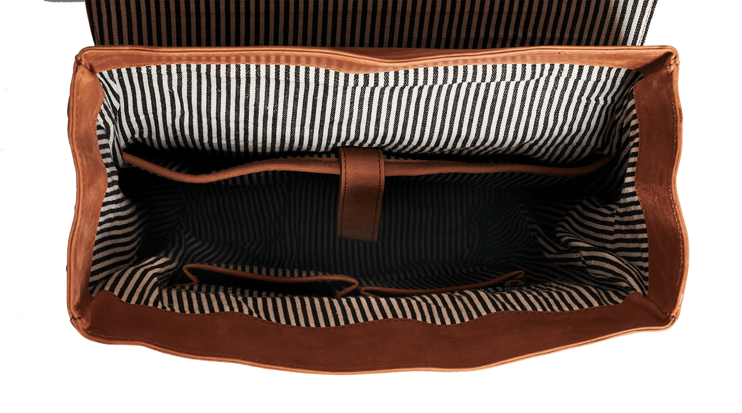 Leren Rugzak Bryce cognac | 17"